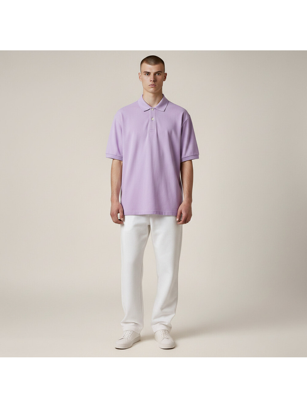 New Croft & Barrow Polo Shirt Men L Tall Purple Button Collared Short Sleeve